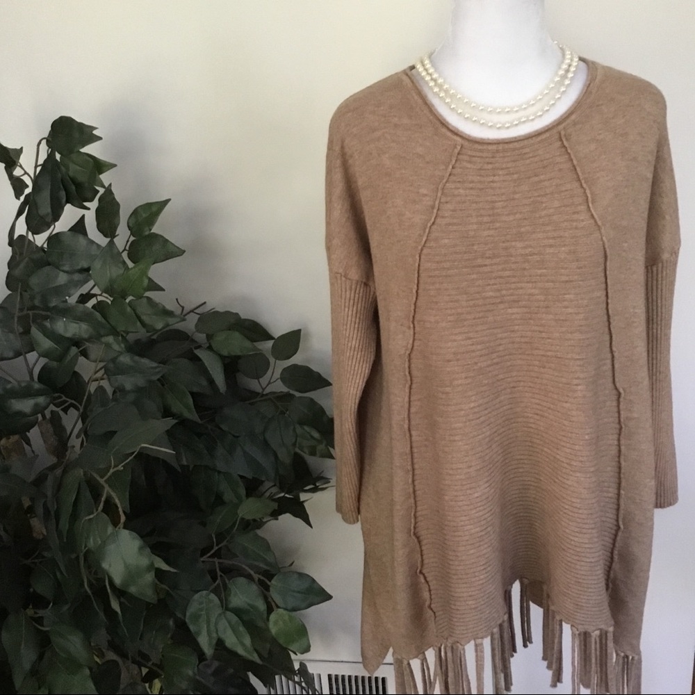 Top it Off tan sweater